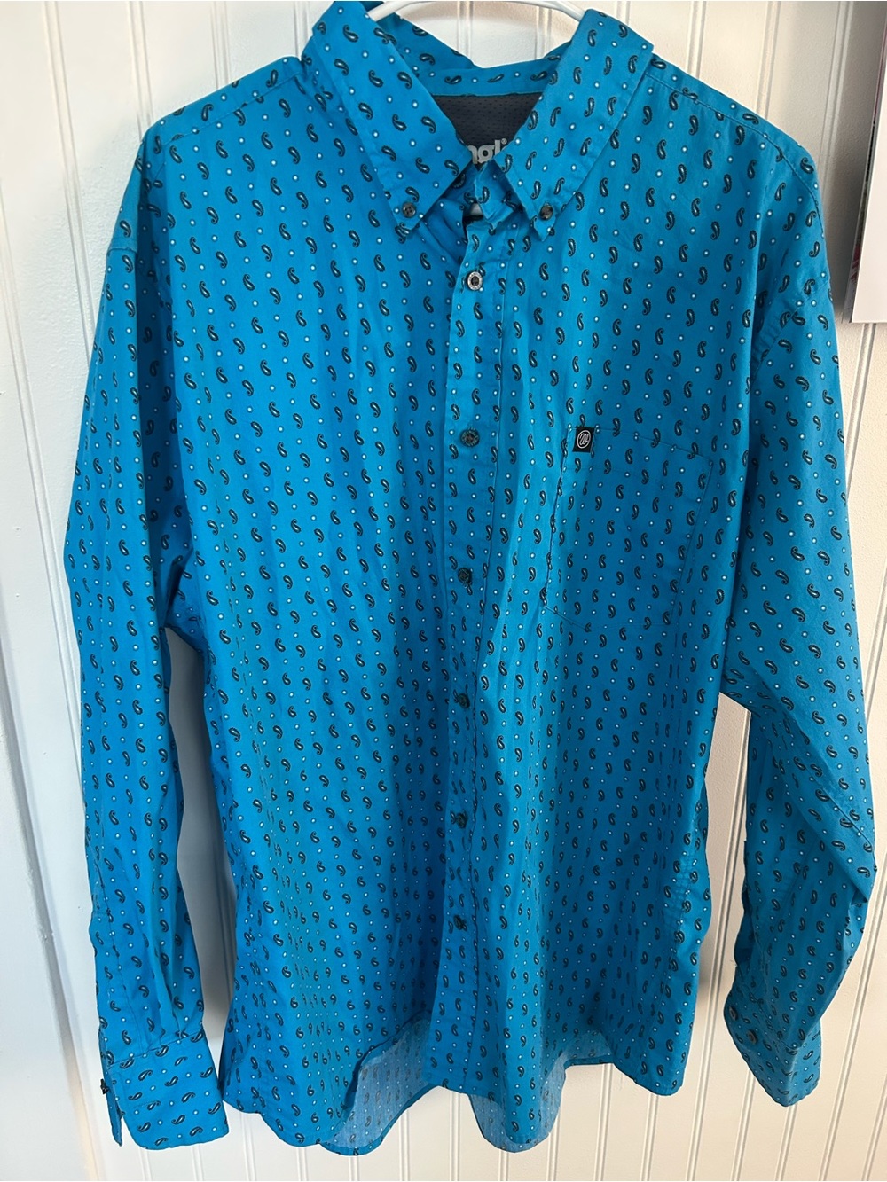 Men's Blue Wrangler Long Sleeve